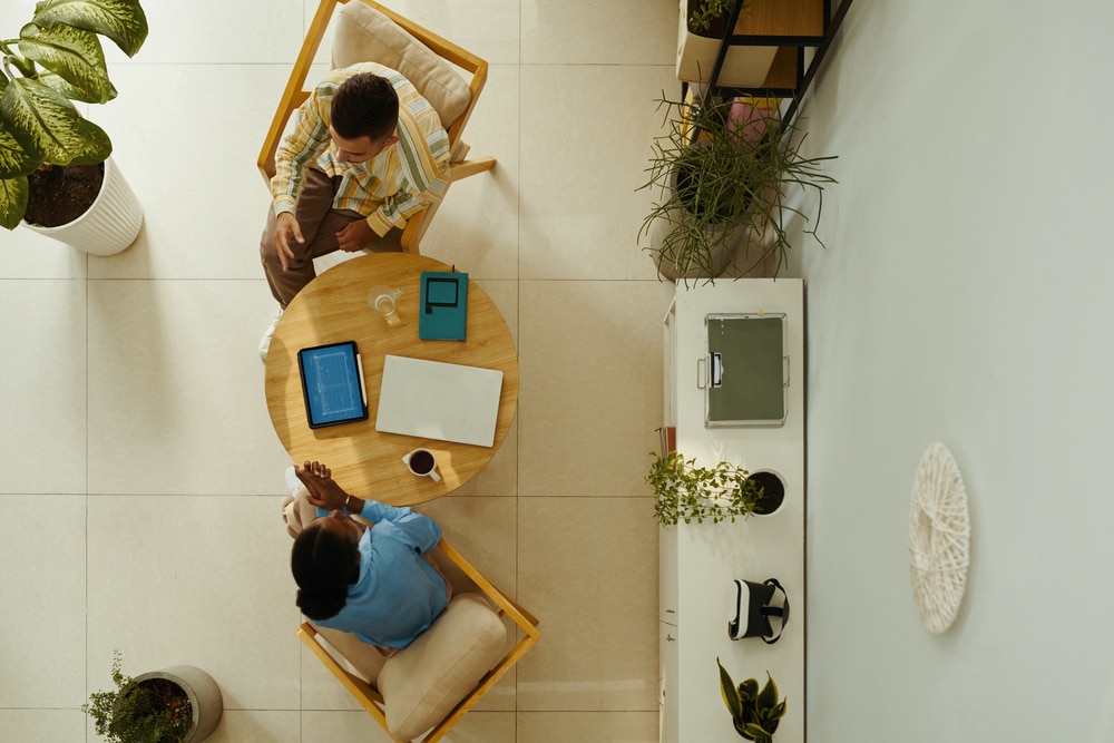 Diverse business team discussing